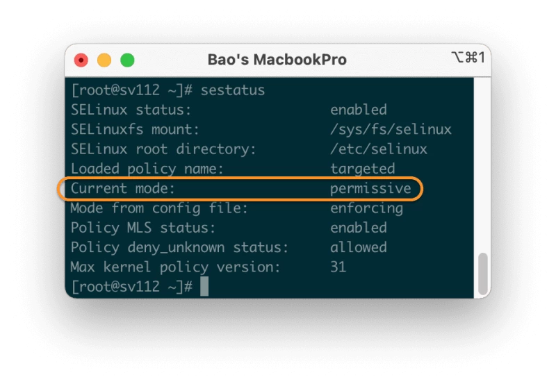 disable SELinux CentOS 7